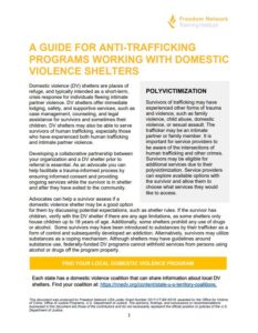 guide for anti-trafficking programs